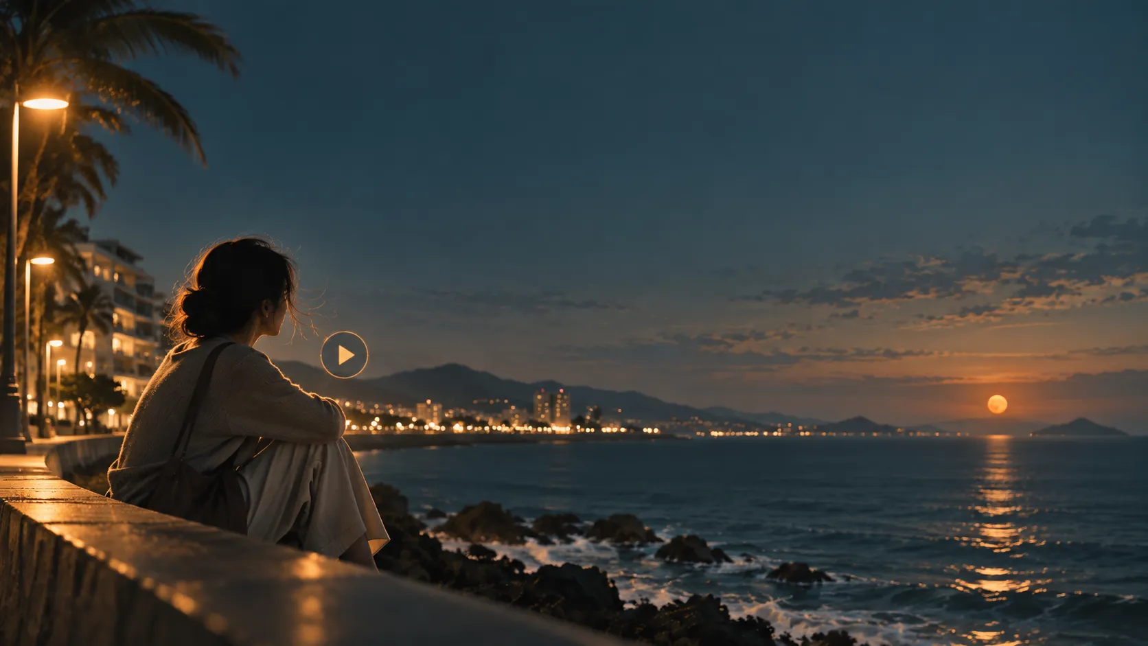 沿江骑行的风景变化